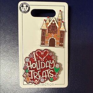 Disney Holiday Treats Pin Set - Red and Brown